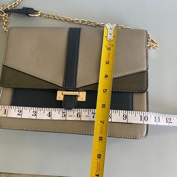 Call It Spring Sage Green Black Structured Shoulder Bag​ - Picture 10 of 14